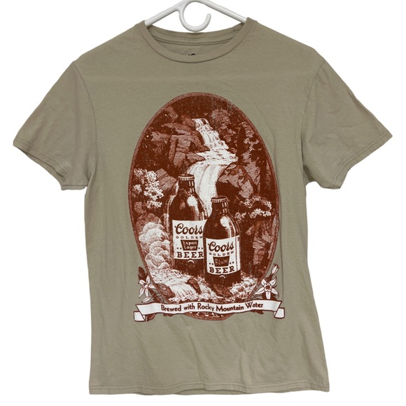 Coors Banquet Tops - Coors Banquet Beer T-Shirt Women’s Med Tan